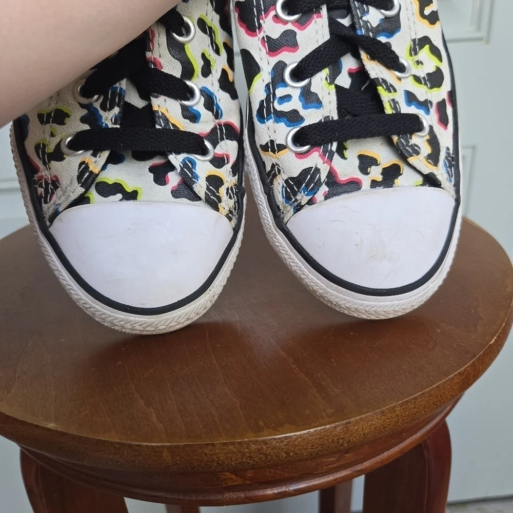 Converse Girls All Star Low Sneakers Rainbow Leopard